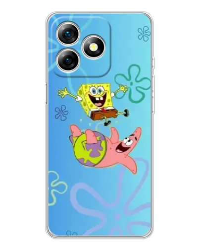 Чехол для Ulefone Note 18 Pro с картинкой «Спанч Боб и Патрик»