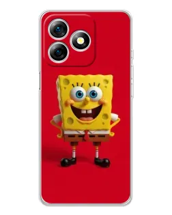 Чехол для Ulefone Note 18 Pro с картинкой «Спанч Боб на красном» Чехол для Ulefone Note 18 Pro с картинкой «Спанч Боб на красном»