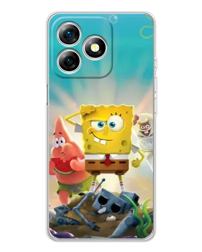 Чехол для Ulefone Note 18 Pro с картинкой «Спанч Боб победитель»
