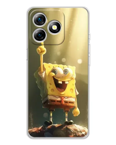 Чехол для Ulefone Note 18 Pro с картинкой «Сияющий Спанч Боб»