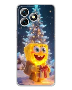 Чехол для Ulefone Note 18 Pro с картинкой «Рождественский Спанч Боб» Чехол для Ulefone Note 18 Pro с картинкой «Рождественский Спанч Боб»