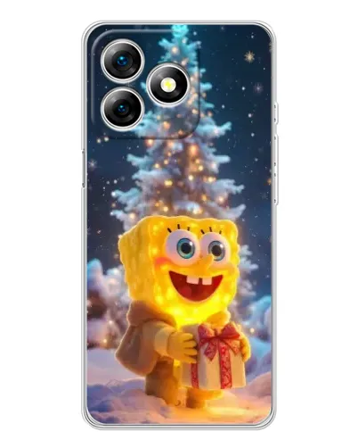 Чехол для Ulefone Note 18 Pro с картинкой «Рождественский Спанч Боб»