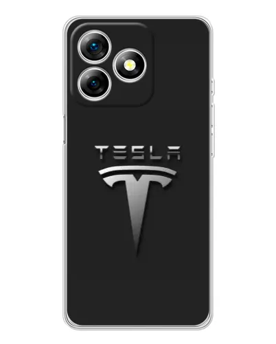 Чохол для Ulefone Note 18 Pro з картинкою «Сталевий логотип Tesla»