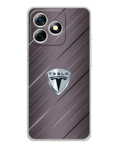 Чохол для Ulefone Note 18 Pro з картинкою «Металева текстура Tesla»