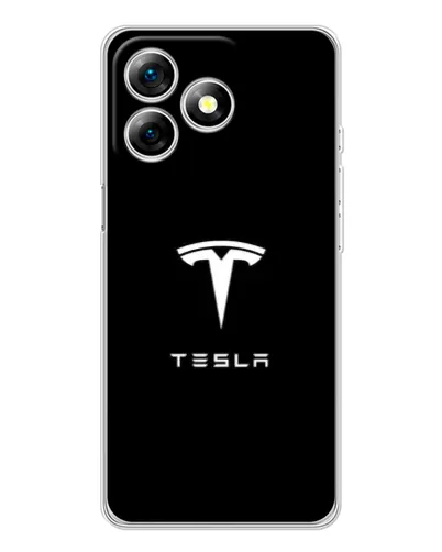 Чохол для Ulefone Note 18 Pro з картинкою «Tesla White Logo»