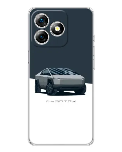 Чохол для Ulefone Note 18 Pro з картинкою «Сріблястий Cybertruck Tesla»