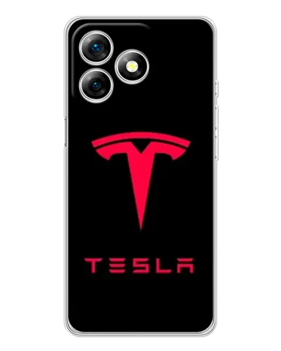 Чохол для Ulefone Note 18 Pro з картинкою «Tesla Red Logo»