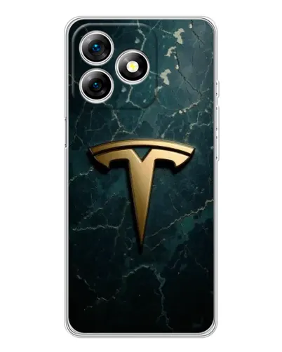 Чохол для Ulefone Note 18 Pro з картинкою «Мармурова Tesla Gold»