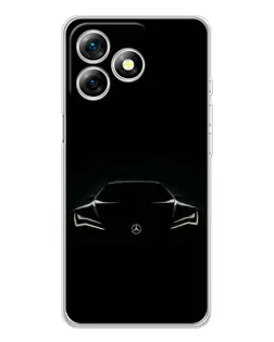 Чехол для Ulefone Note 18 Pro с картинкой «Mercedes — силуэт авто»