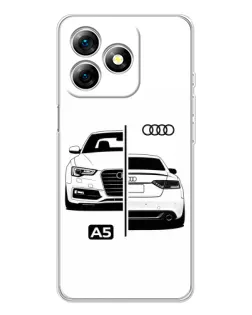 Чохол для Ulefone Note 18 Pro з картинкою «Audi — контрастний дизайн»