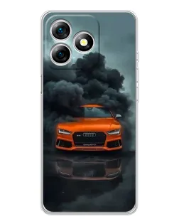 Чохол для Ulefone Note 18 Pro з картинкою «Audi у хмарах диму»