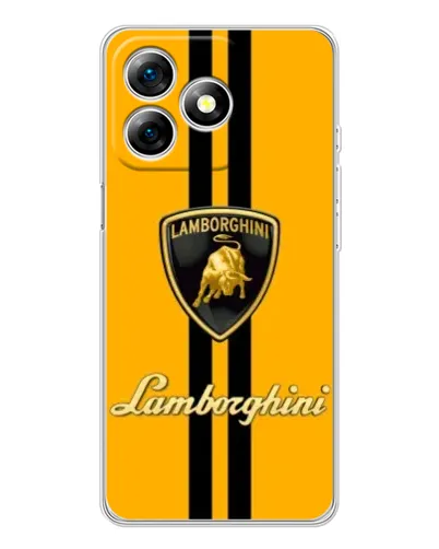 Чохол для Ulefone Note 18 Pro з картинкою «Lamborghini Stripe жовтий»