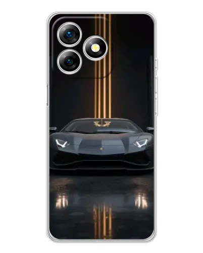 Чохол для Ulefone Note 18 Pro з картинкою «Lamborghini золоті лінії»
