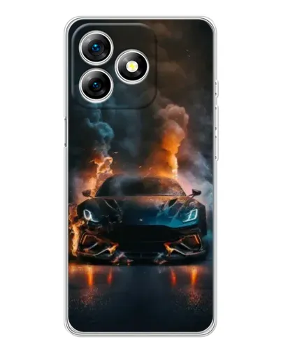 Чохол для Ulefone Note 18 Pro з картинкою «Lamborghini димна естетика»