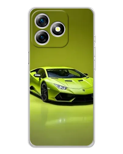 Чохол для Ulefone Note 18 Pro з картинкою «Салатовий Lamborghini Huracan»