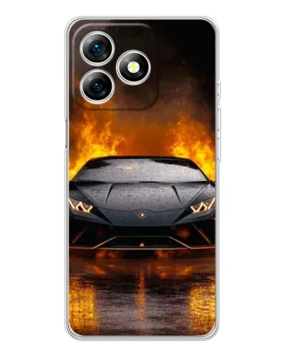 Чохол для Ulefone Note 18 Pro з картинкою «Lamborghini у вогні»