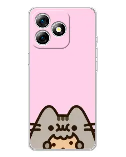 Чехол для Ulefone Note 18 Pro с картинкой «Pusheen и печенье»