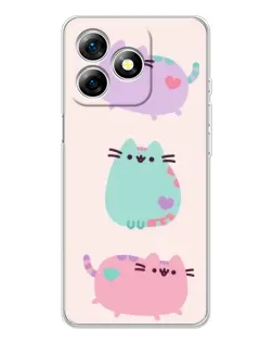 Чехол для Ulefone Note 18 Pro с картинкой «Pusheen трио»