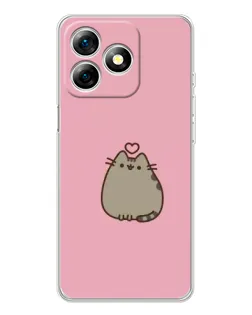 Чехол для Ulefone Note 18 Pro с картинкой «Pusheen сердце»