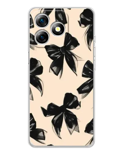 Чохол для Ulefone Note 18 Pro з картинкою «Патерн чорні банти»