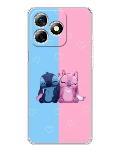 Чехол для Ulefone Note 18 Pro с картинкой «Stitch и Angel Love»