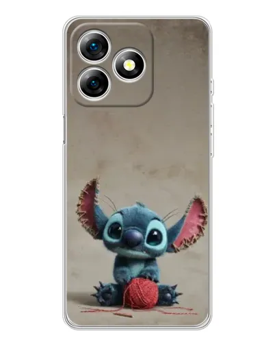 Чехол для Ulefone Note 18 Pro с картинкой «Стич на коричневом фоне»