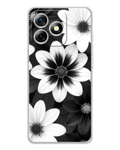 Чохол для Ulefone Note 18 Pro з картинкою «Монохромні айстри» Чохол для Ulefone Note 18 Pro з картинкою «Монохромні айстри»