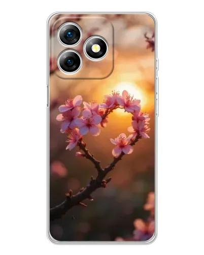 Чохол для Ulefone Note 18 Pro з картинкою «Рожевий цвіт сердечко на тлі заходу» Чохол для Ulefone Note 18 Pro з картинкою «Рожевий цвіт сердечко на тлі заходу»