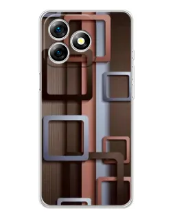 Чохол для Ulefone Note 18 Pro з картинкою «Коричневі об'ємні квадрати» Чохол для Ulefone Note 18 Pro з картинкою «Коричневі об'ємні квадрати»