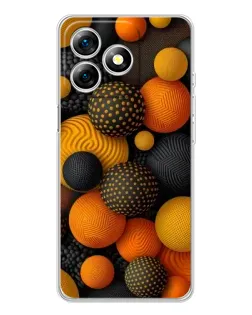 Чохол для Ulefone Note 18 Pro з картинкою «Об'ємні помаранчеві сфери»