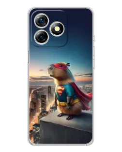 Чехол для Ulefone Note 18 Pro с картинкой «Капи-мен супергерой»
