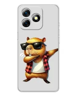 Чехол для Ulefone Note 18 Pro с картинкой «Капибара рэпер даб»
