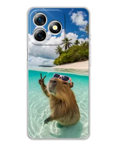 Чехол для Ulefone Note 18 Pro с картинкой «Капибара на море» Чехол для Ulefone Note 18 Pro с картинкой «Капибара на море»