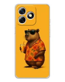 Чехол для Ulefone Note 18 Pro с картинкой «Капибара на отдыхе»