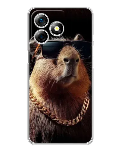 Чехол для Ulefone Note 18 Pro с картинкой «Капибара золотая цепь» Чехол для Ulefone Note 18 Pro с картинкой «Капибара золотая цепь»