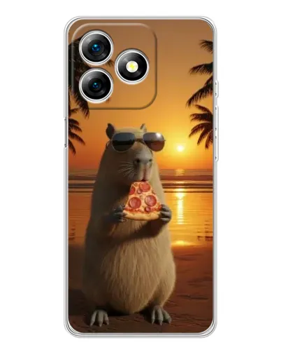 Чехол для Ulefone Note 18 Pro с картинкой «Капибара с пиццей» Чехол для Ulefone Note 18 Pro с картинкой «Капибара с пиццей»