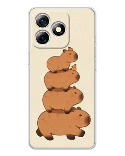 Чехол для Ulefone Note 18 Pro с картинкой «Башня из капибар»