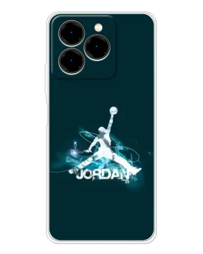 Чехол для Ulefone Note 20 Pro с картинкой «Jordan Blue Fire»