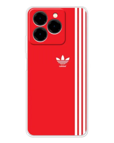 Чехол для Ulefone Note 20 Pro с картинкой «Красный минимализм Adidas»
