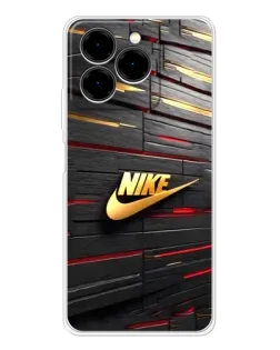 Чехол для Ulefone Note 20 Pro с картинкой «Золотой Nike на металле»
