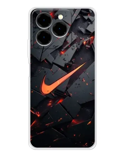 Чехол для Ulefone Note 20 Pro с картинкой «Nike — эффект разломов»