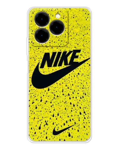Чехол для Ulefone Note 20 Pro с картинкой «Желтый текстурный Nike»