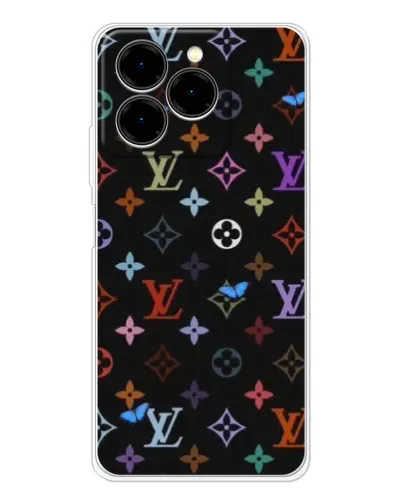 Чехол для Ulefone Note 20 Pro с картинкой «Цветная монограмма LV»