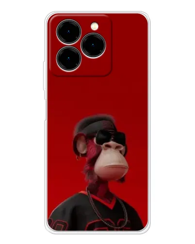 Чехол для Ulefone Note 20 Pro с картинкой «Bored Ape в красном»
