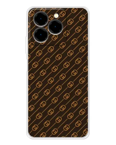 Чехол для Ulefone Note 20 Pro с картинкой «Gucci — золотые диагонали»