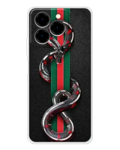 Чехол для Ulefone Note 20 Pro с картинкой «Gucci — змея на полосе» Чехол для Ulefone Note 20 Pro с картинкой «Gucci — змея на полосе»