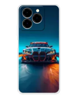 Чохол для Ulefone Note 20 Pro з картинкою «BMW — вогні неону»