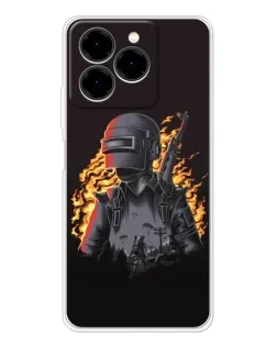 Чохол для Ulefone Note 20 Pro з картинкою «PUBG — вогняний силует»
