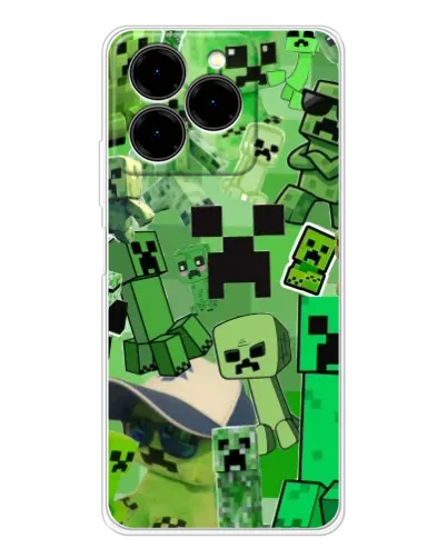Чохол для Ulefone Note 20 Pro з картинкою «Кріпери Minecraft»