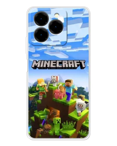 Чохол для Ulefone Note 20 Pro з картинкою «Minecraft класичний світ»